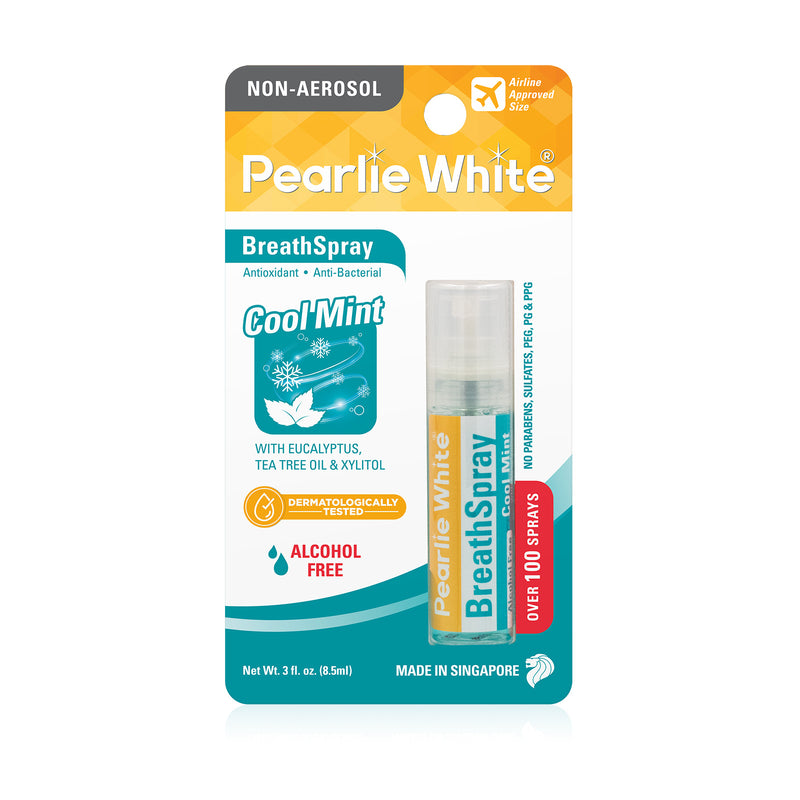 Pearlie White Instant Breath Freshening Sprays 8.5ml - 100 sprays - Cool Mint