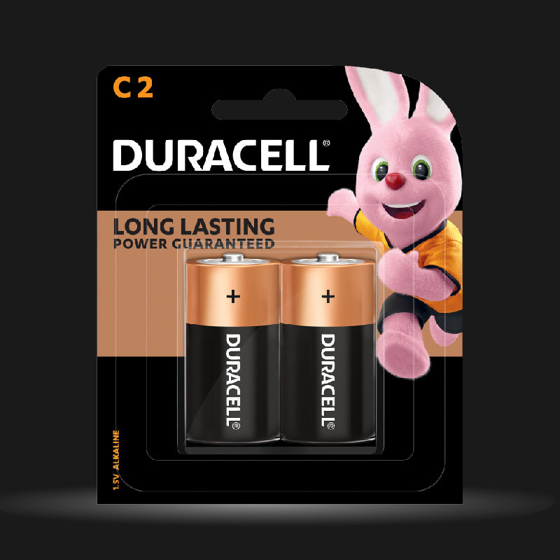 Duracell Alkaline C Batteries, pack of 2